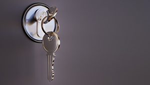 a key in a keyhole