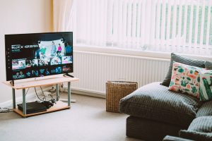 flat screen tv in a living room