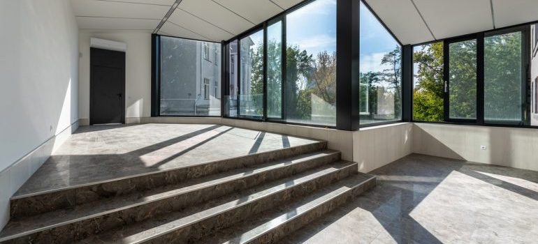 A view of an empty house from the inside representing the benefits of living in Parkland, FL