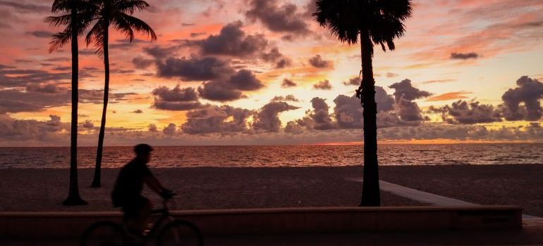 Photo of sunset in Hollywood, FL.