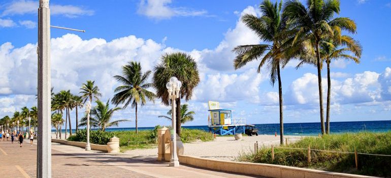 Photo of beach in Hollywood, Florida.