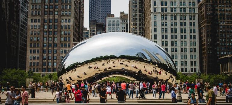 Famous monument in Chicago, a place young professionals from Florida move to