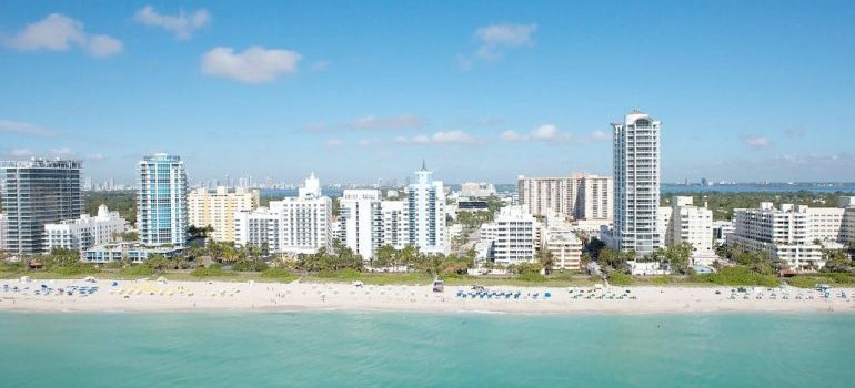 View of Miami coast