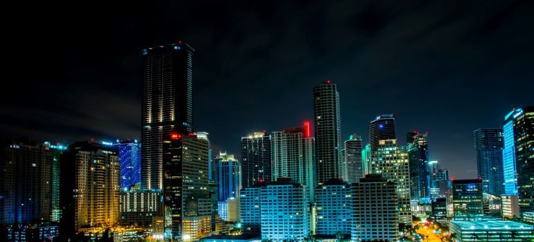 Miami at night as one of the reasons to move from Fort Lauderdale to Miami