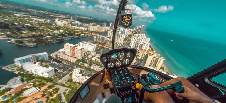 Florida's city from the helicopter