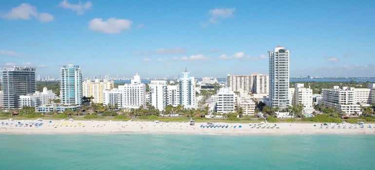 aerial view of Miami