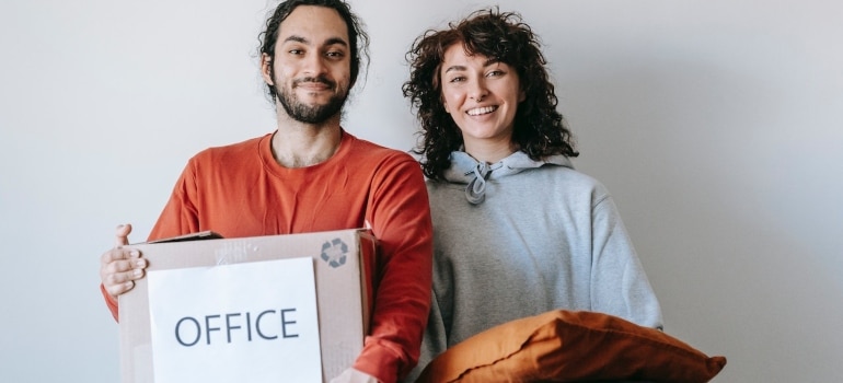 Couple move their office